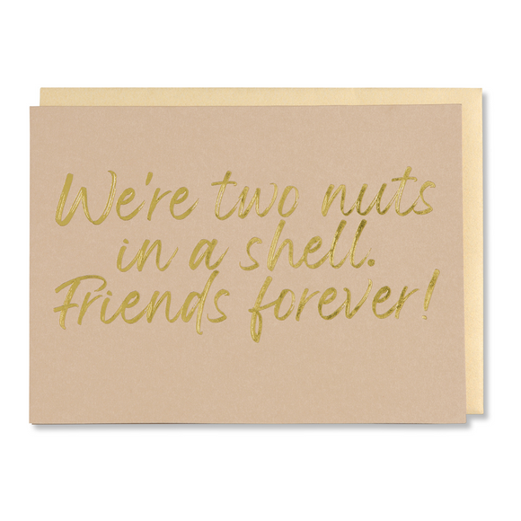 Friends Forever Card, Whimsical Friends, Two Nuts In A Shell
