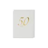 Gold Fifty Birthday Card
