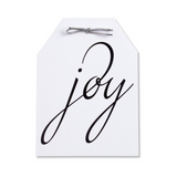 Joy Black and White Foil Tags Pack of 10