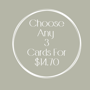 Choose Any 3 Cards for $14.70