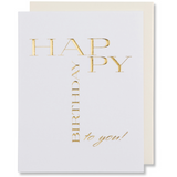 Copy of gold foil Happy Birthday to you! birthday card