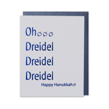 Blue Hanukkah Card
