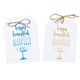 Happy Hanukkah Menorah Tags Pack of 10