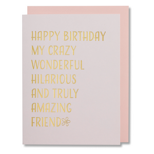 Birthday Best Friend Card, Happy Fun Card For Girlfriend, Amazing Woman Card