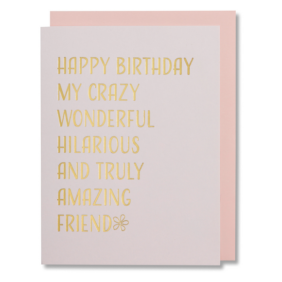 Birthday Best Friend Card, Happy Fun Card For Girlfriend, Amazing Woman Card