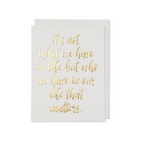 Gold Life Quote Cards