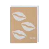Love Card, XOXO Hugs Love Lips Card