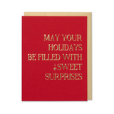 May Your Holiday Be Filled With Sweet Surprises Holiday Card