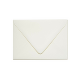 Natural White Cotton Envelope with a Contour Flap