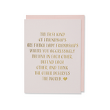 Gold & Pink Friendship Card