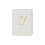 Gold Twenty-one (21st) Birthday Card