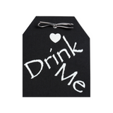 Drink Me Black & White Tags Pack of 10
